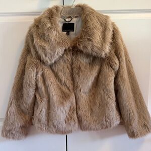 Banana Republic Women's Teddy Jacket - Light Brown, worn a few times